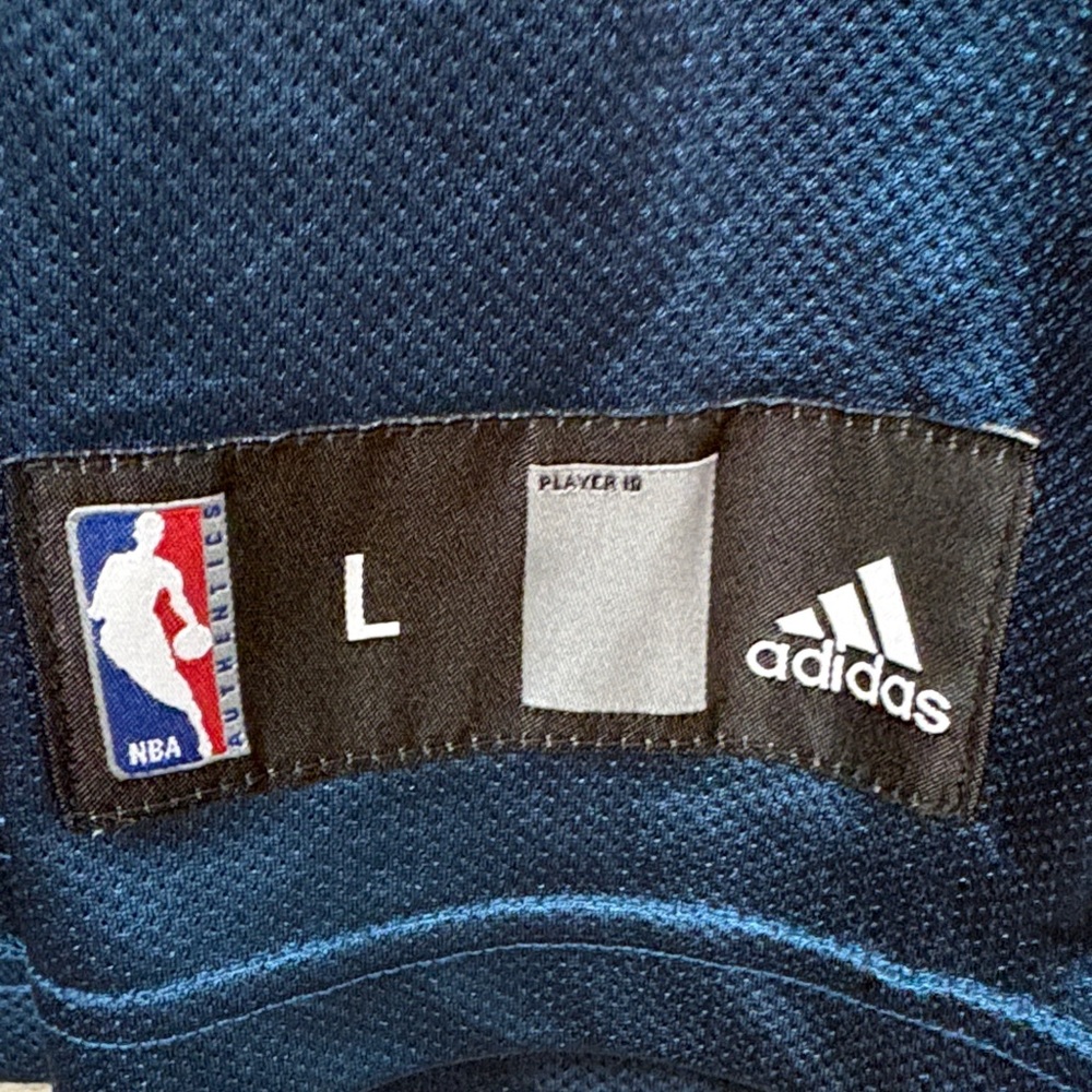 Adidas Timberwolves Teal Jersey with Number 1 - Picture 9 of 16